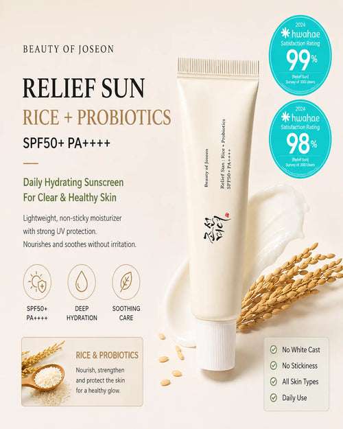 Beauty of Joseon - Relief Sun - Rice + Probiotics SPF50+ PA++++