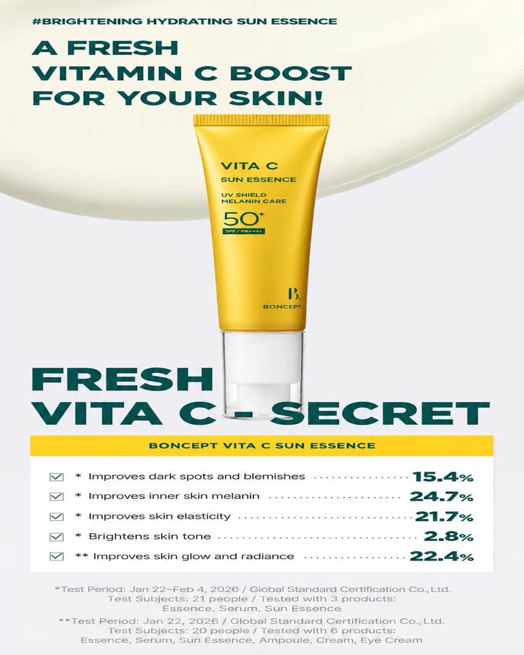 BONCEPT Vita C Sun Essence SPF50+ PA++++