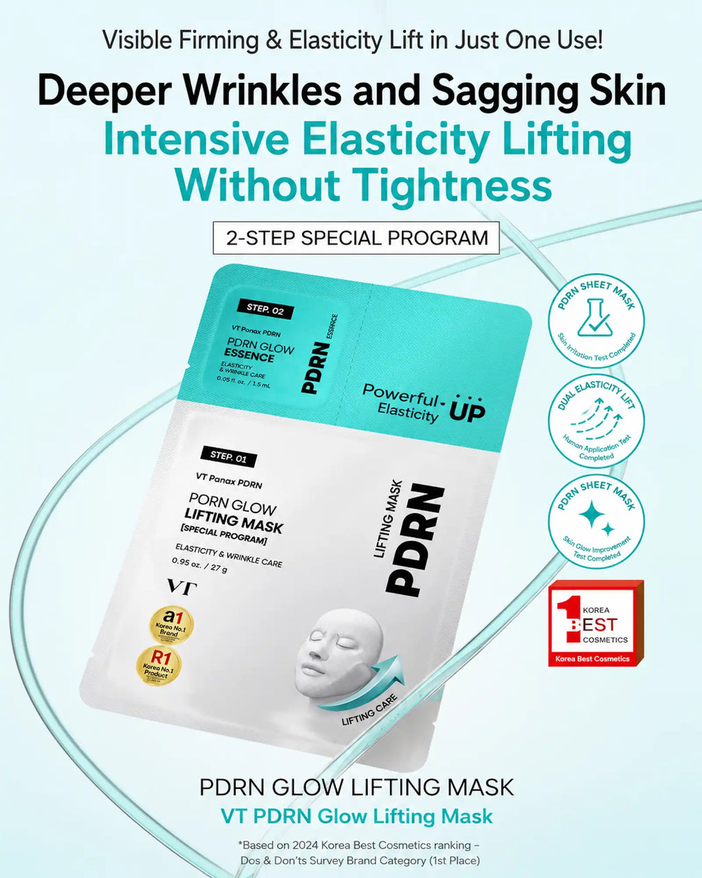 VT Cosmetics - PDRN Glow Lifting Mask (2 Pack)