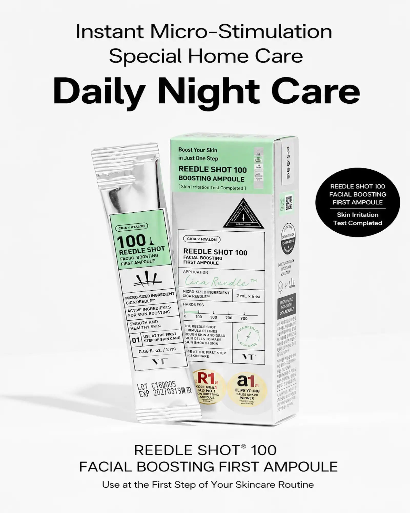 VT Cosmetics - Reedle Shot 100 Facial Boosting First Ampoule (2mL x 6pcs)