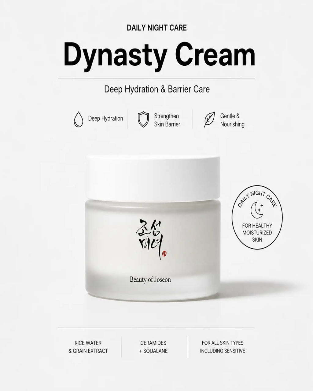 Beauty of Joseon - Dynasty Cream - Deep Hydration & Radiant Glow Moisturizer (50ml)