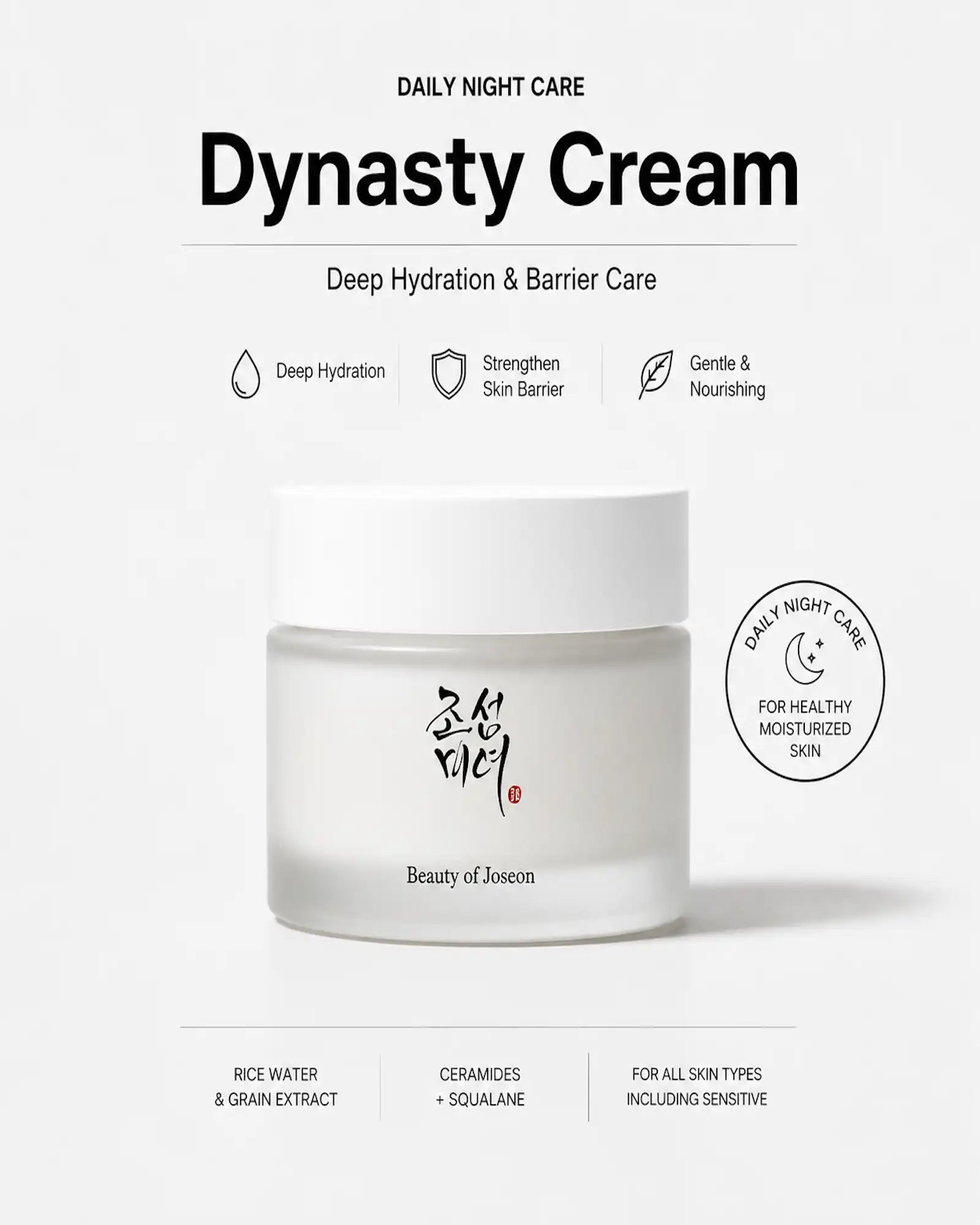 Beauty of Joseon - Dynasty Cream - Deep Hydration & Radiant Glow Moisturizer (50ml)