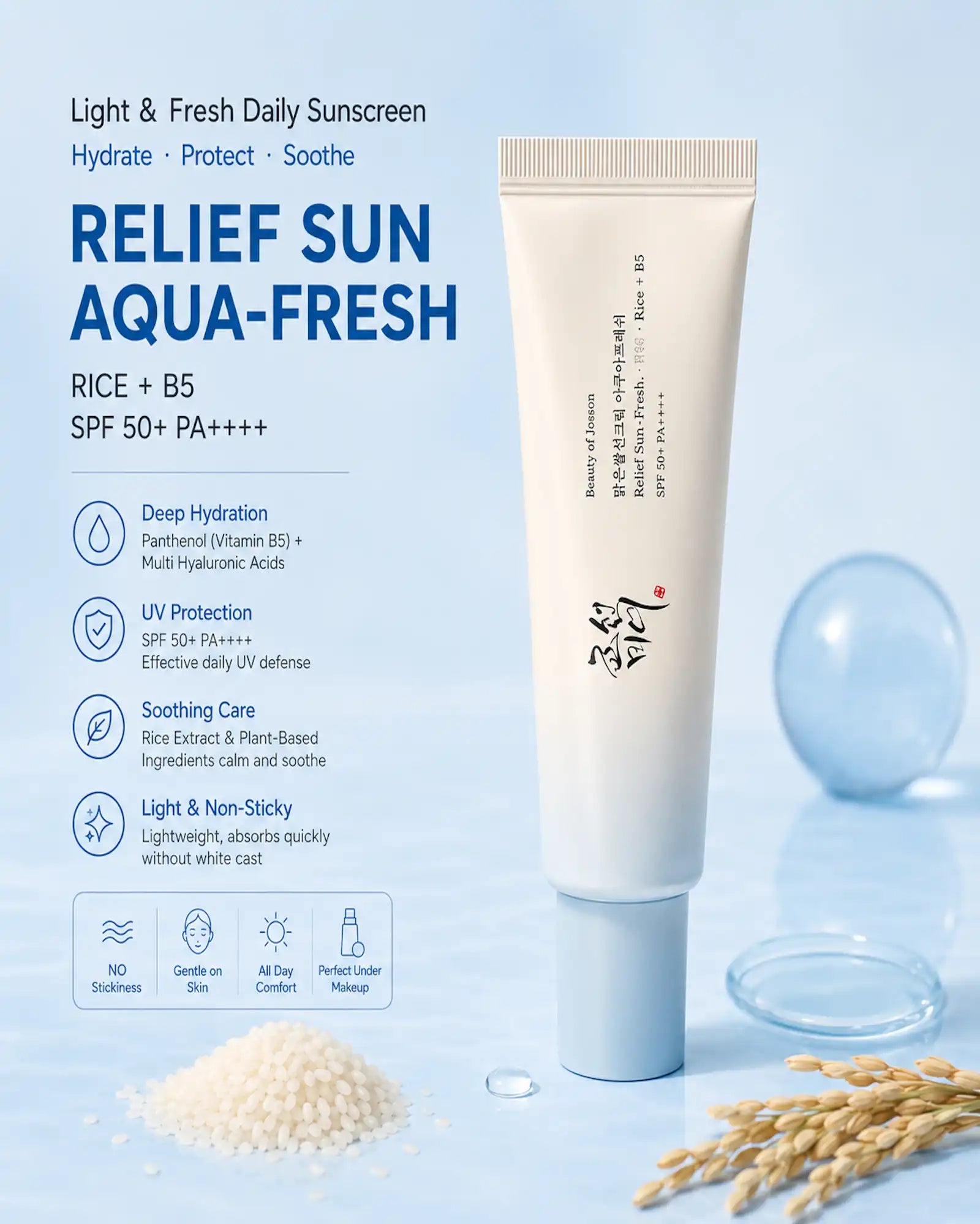 Beauty of Joseon - Relief Sun Aqua-Fresh SPF50+ PA++++
