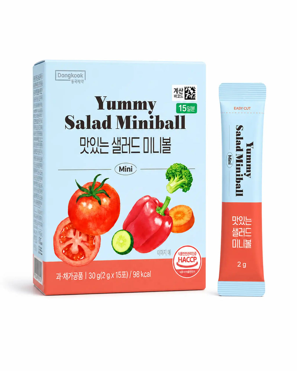 Dongkook - Yummy Salad Miniball Fiber 15 Sticks (15-Day Supply)