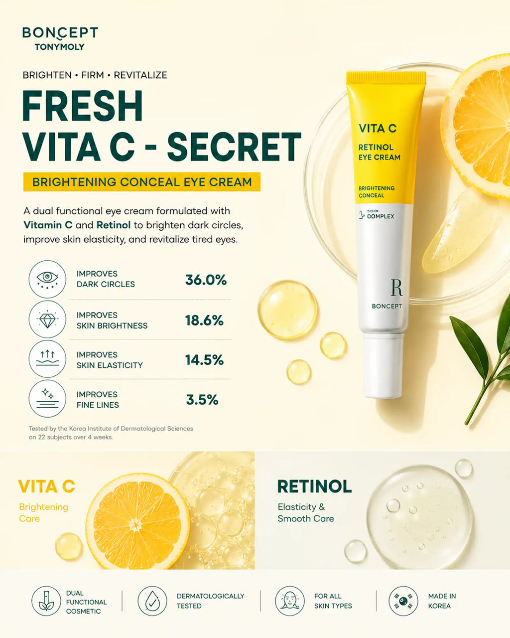 BONCEPT - Vita C Retinol Eye Cream (10ml)
