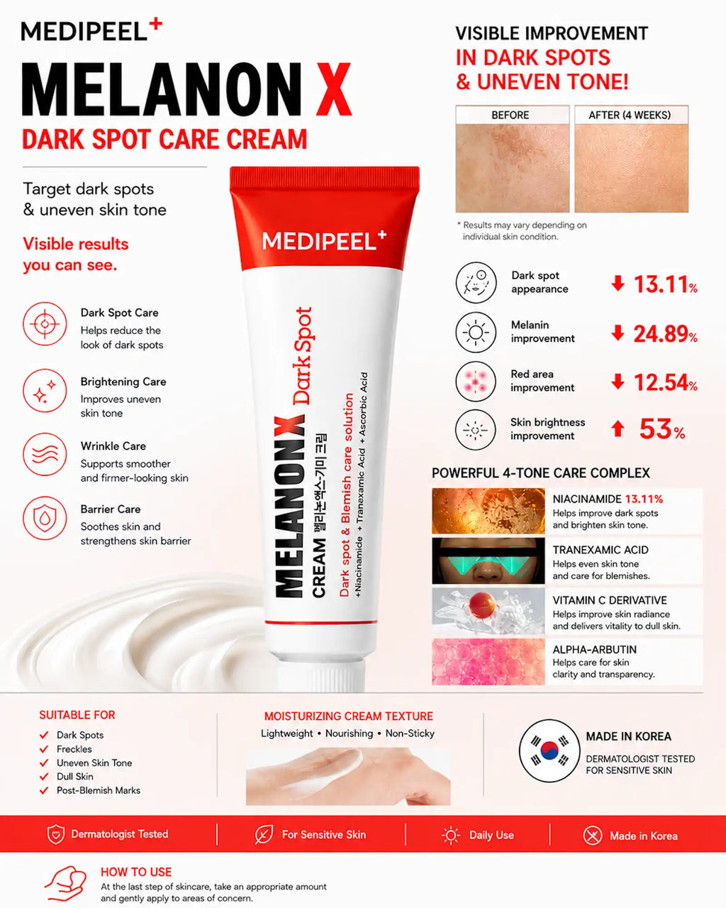 MEDIPEEL - Melanon X Cream Intensive Dark Spot Correcting Cream (30ml)